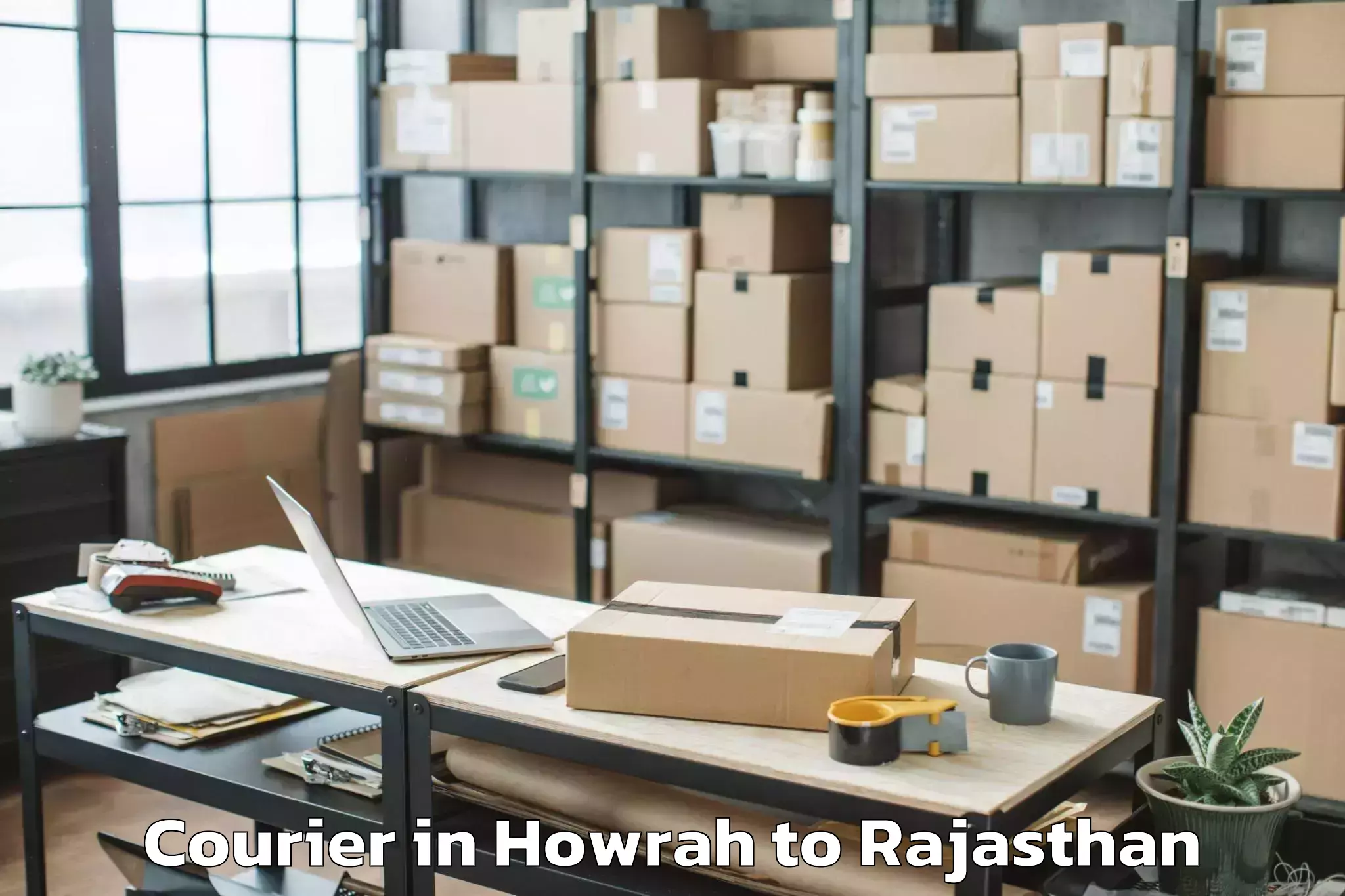 Book Howrah to Mavli Courier Online